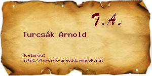Turcsák Arnold névjegykártya