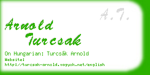 arnold turcsak business card