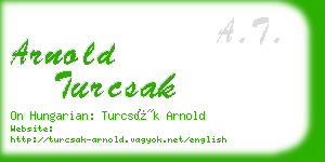 arnold turcsak business card